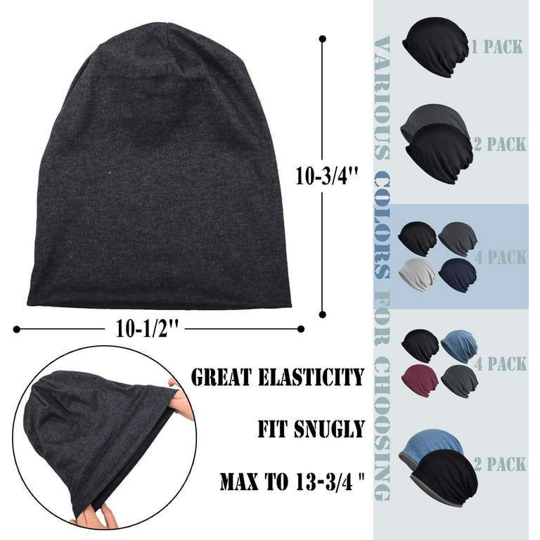 帽子 CALME loose fit beanie 4Pcs Cotton Slouchy Beanie Hip-Hop Soft Lightweight Running Beanie