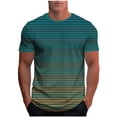 thumbnail image 2 of Antinious Men Stripe Print Short Sleeve Collar Work Shirts with Button, 2 of 5