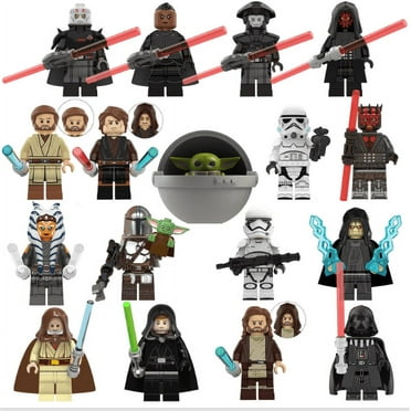 18 Pcs Action Figures Playset Set, Space Battle Mandalorian Yuda Baby Reloaded MiniFigures Building Blocks Toys Kits, Boys Kids Fans Birthday Party Gift