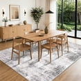 thumbnail image 2 of iOhouze Washable Rugs 6x9 Area Rugs for Living Room Bedroom Modern Abstract Indoor Rugs with Rubber Backing for Dining Room Office Playroom, Ash Grey/Beige, 2 of 9