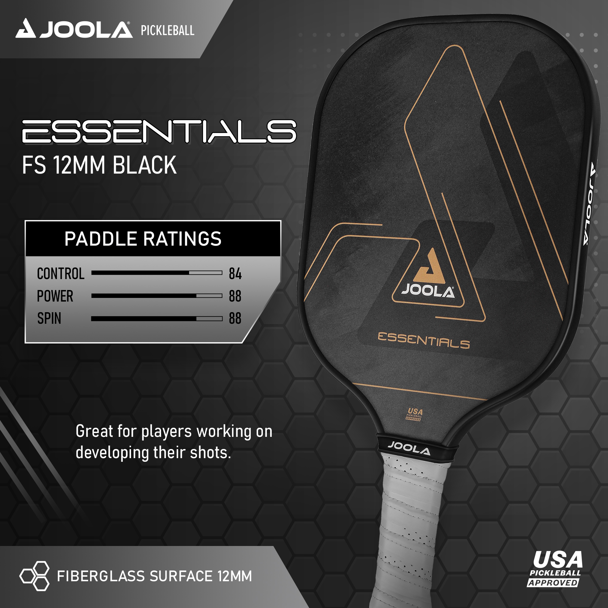 JOOLA Essentials Pickleball Paddle, Fiberglass photo 2