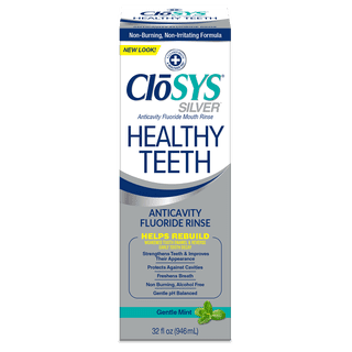 CloSYS Healthy Gums Sensitive Mouth Rinse, Gentle Mint, 32 oz - Walmart.com