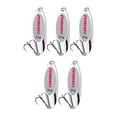 thumbnail image 4 of 5 Piezas Cucharas de Pesca Señuelos de Pesca para Cebos de Pesca Lanzados a Gran Distancia Cebos y señuelos para lubinas para Aparejos de Pesca Tipo Plata 21g, 4 of 8