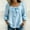 369#Light Blue, variant on 2026 Summer Cotton Linen Shirt for Women Square Neck Tie Front Bow 3/4 Sleeve Casual Blouse Tops White 2XL