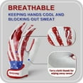thumbnail image 2 of HANDLANDY Gants de Football pour Jeunes, Gants Adhésifs à Grand Récepteur pour Enfants et Adultes, Gants de Football Extensibles Blancs et Rouges, TP, 2 of 6