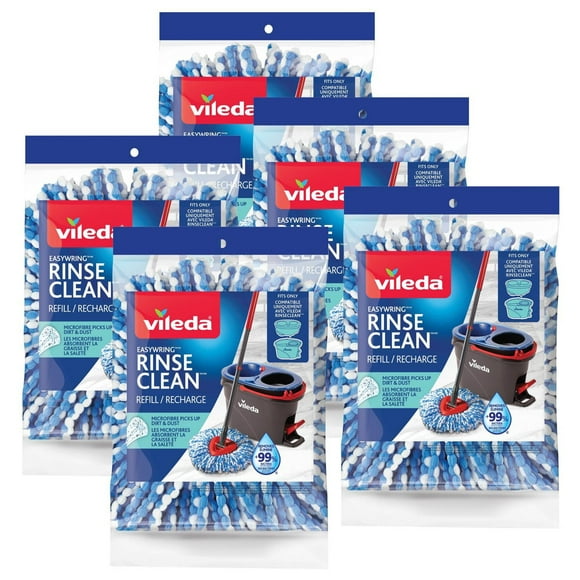 RinseClean Têtes de Vadrouille de Rechange, Lot de 5