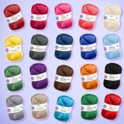 Craftbud Crochet Kits for Beginners, Craft Supplies Include 1100 Yards for Crochet Yarn Balls and 12 Pcs Crochet Hooks Set , Tote Bag for Travel