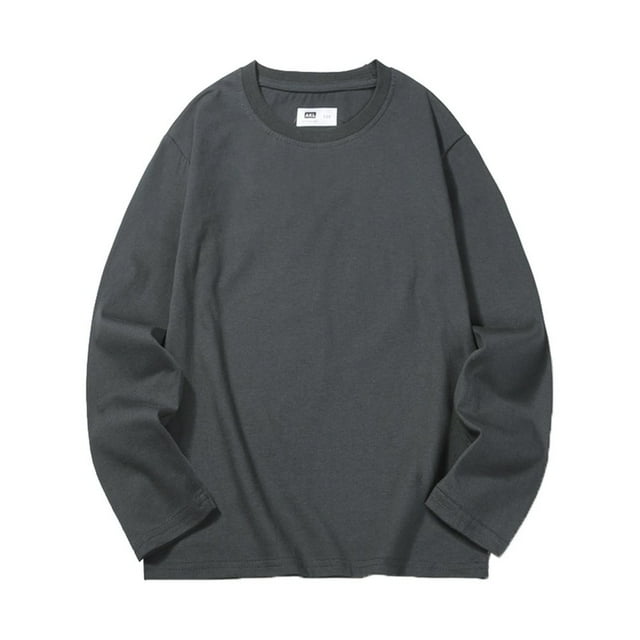 Hauts et Chemises pour Garçons T-shirt en Coton à Manches Longues pour Enfants Noir 5-6 Ans