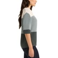 thumbnail image 2 of Matty M Women's Elbow Sleeve Colorblock Sweater - Elbow Length Wide Sleeves - Drop Shoulder (Taupe/XX-Large), 2 of 4