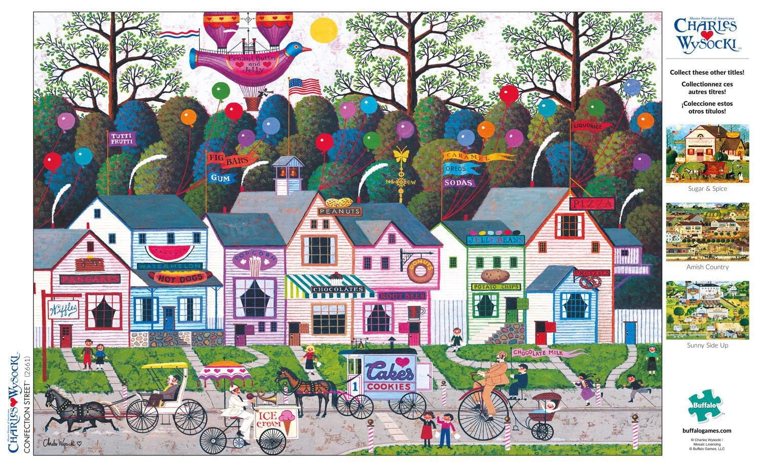 Buffalo Games - Charles Wysocki - Confection Street - 300 Piece Jigsaw Puzzle