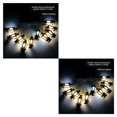 thumbnail image 1 of Monstrate de Festival de Ramadán, cadena de plástico de 1,65 M, 10 luces de linterna, Led para exteriores, oro blanco 2piezas, 1 of 6
