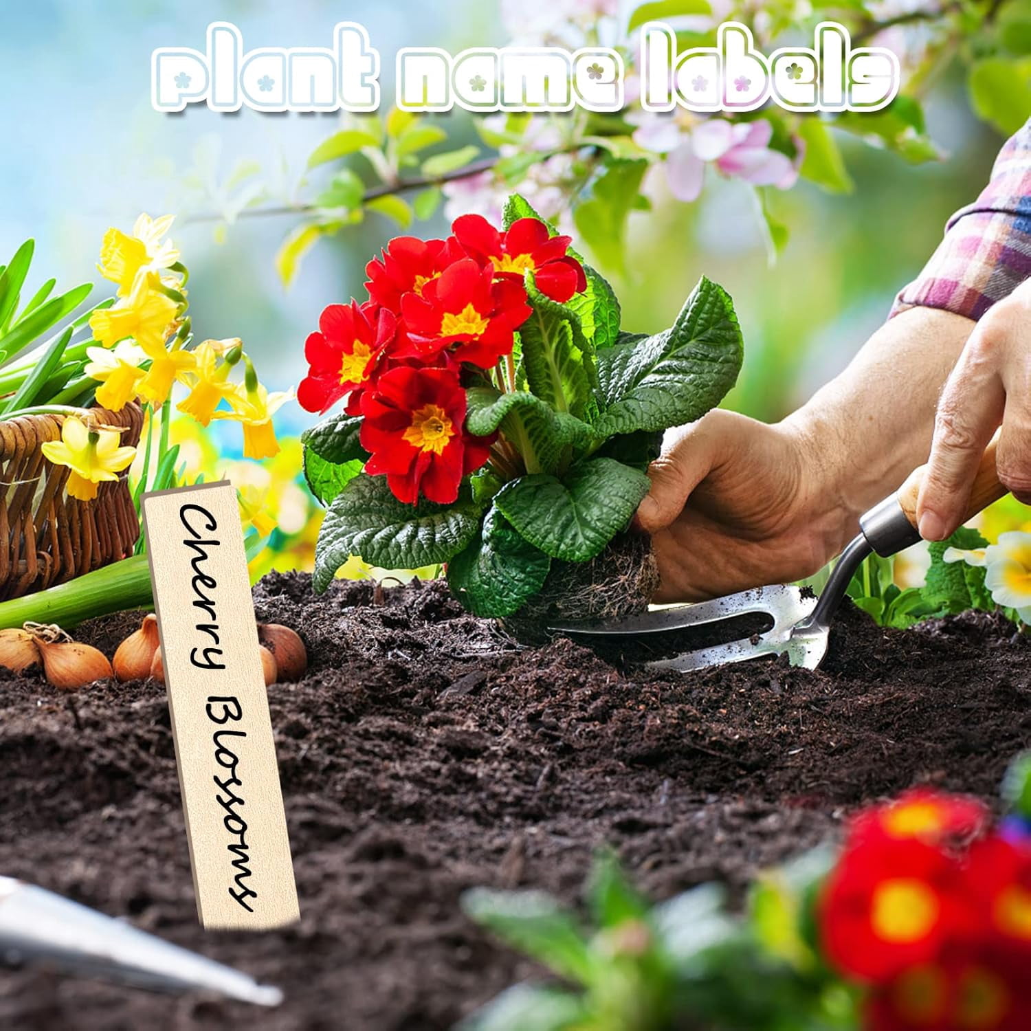 100Pcs Wooden Plant Labels Plant Tags 6 Inch Garden Plants Markers Waterproof Seed Labels Markers Sticks Outdoor Garden Label Stakes Sign Wooden Plants Name Tags for Seedling Vegetables Flower