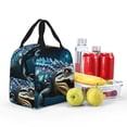 thumbnail image 4 of Disketp Starry Sky Colorful Crocodile Lunch Bag for Women Men, Leakproof Thermal Cooler Sack Food Handbags Case High Capacity forTravel Work School Picnic, 4 of 5