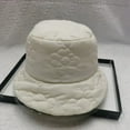 thumbnail image 6 of SikaFu New Flower Quilted Down Bucket Hat Women's Solid Color Autumn and Winter Cotton Warm Beanies Fashion Snow Basin Hat Wholesale, 6 of 6