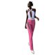 thumbnail image 3 of Pantalones de cuero de pu para mujer Pantalones calados con cordones, 3 of 5