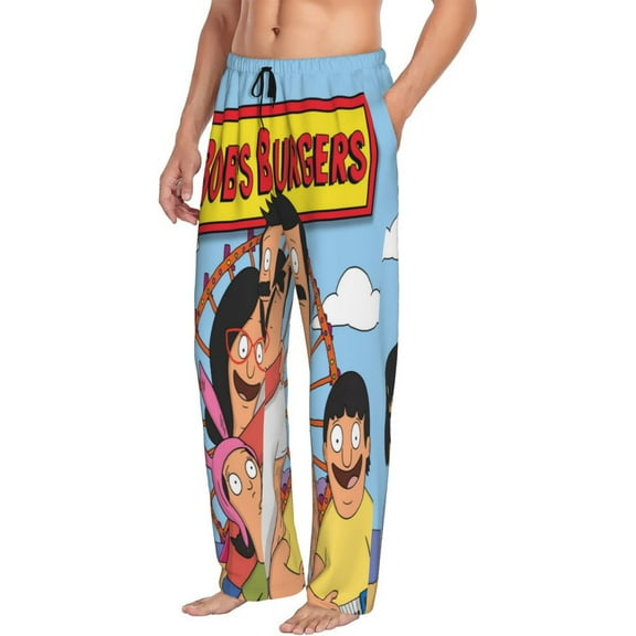 Mens Bob's Burgers Pajama Pants Sleepwear Pajamas Vacation Sleep Pant With Pockets