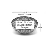 Polish Pottery Bowl - Shallow Scalloped - Small - Tulip Horizon