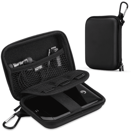 AGPTEK EVA Shockproof Hard Drive Carrying Case for 2.5-inch Portable External Hard Drive, MP3 Player, Power