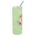 thumbnail image 2 of Chow Chow #2 Green Flowers Double Walled Stainless Steel 20 oz Skinny Tumbler, 2 of 4