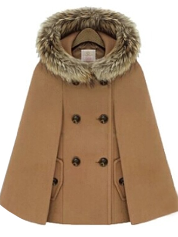 fur lined cape coat
