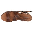 thumbnail image 4 of Roper Footwear Womens  Tan Tooled Leather Wedge, 4 of 5