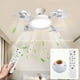 thumbnail image 4 of Ventilador de techo con luz E27, lámpara colgante con tornillo para dormitorio, silencioso, con control remoto, protección para los ojos, luz de bajo consumo, 4 of 5