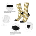 thumbnail image 3 of KLL Cartoon Honey Pot Bee Sunflower Print Cool Socks Men's Women's Crew Socks Funny Crazy Novelty Stockings, 3 of 6