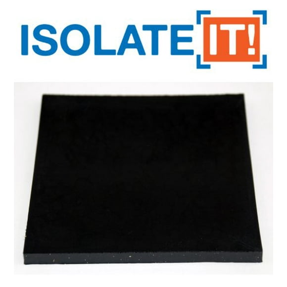 Sorbothane Tapis Carré d'Isolation par Vibration, 4"x4", 2 Pack (70 Duro, 0.125 Pouces Épais)