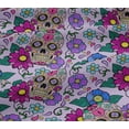 thumbnail image 4 of oneOone Cotton Jersey Pastel Purple Fabric Floral & Skull Sewing Material Print Fabric By The Yard 58 Inch Wide, 4 of 4