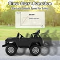 thumbnail image 6 of Gymax 2 Seater Ride On Truck Car 12V Licensed Toyota FJ40 RC w/ Laser Light & Music Black, 6 of 10