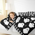 thumbnail image 4 of Manfei Kawaii Cute Ghost Queen Comforter Set for Kids, Sugar Halloween Style Bedding Comforter Set, Gothic Cartoon Reversible Bedding Set, Microfiber Bedroom Decor, 3 Pieces, 4 of 8