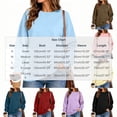 thumbnail image 3 of Women's Fashion Oversized Plain Sweatshirt Soft Fleece Lined Crew Neck Long Sleeve Loose Pullover Casual Fall Winter Daily Outfits Sky Blue, 3 of 8