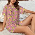 thumbnail image 6 of Womens Pajama Sets With Pocket, Avocado And Sun Lounge Sets Short Sleeve Sleepwear PJ Sets for Women, 6 of 6
