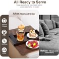 thumbnail image 2 of Kssiaz Couch Arm Tray  Bamboo Sofa Tray Table for Couch  Sofa Armrest Tray Table  -Slip Armrest Organizer  Foldable Couch Cup Holder for Snacks  Phone  Control  Cups  Natural, 2 of 7