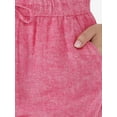 thumbnail image 5 of Time and Tru Women's Linen Blend Pull On Shorts, 3.5" Inseam, Sizes XS-XXXL, 5 of 5