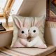 thumbnail image 4 of Uuiauoio Cute Animals Decorative Throw Pillow Cover , Animals Family Animals Outdoor Pillow Cases Square Standard Cushion Cover for Sofa Couch Bed Car 17.72x17.72 inch, 4 of 6