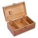 thumbnail image 1 of Caja de costura de madera, portaherramientas de costura, vacía, retro, con compartimentos, regalo para, 1 of 9