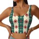 thumbnail image 1 of Balery Christmas Snowflakes Plaid Sujetadores deportivos con espalda cruzada para mujer, acolchados, sin costuras, de alto impacto, ideales para yoga, gimnasio, entrenamiento y fitness.-Medium, 1 of 8