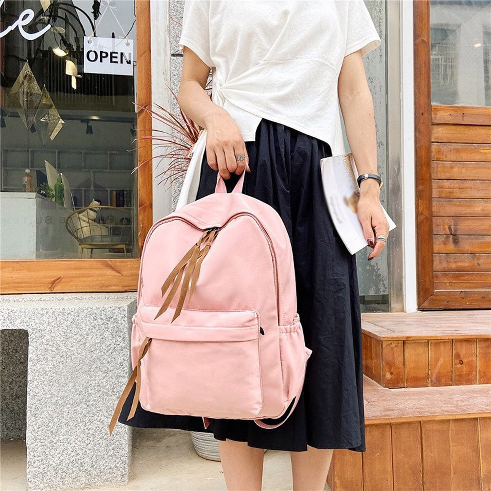 Cute canvas backpacks for school cheap