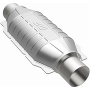 Magnaflow 99006HM Catalytic Converter - Heavy Metal - 2-1/2 in Inlet - 2-1/2 in Outlet - 6-1/2 x 12 in Case - 16 in Long - Stainless - Natural Fits select: 1996-2006 FORD F150
