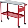 thumbnail image 1 of Table de Soudage Mobile Industrielle 36 Po X 18 Po - Capacité de 1200 Lb en Acier Robuste avec Plateau à Outils, 8 Fentes pour Outils, Trous de Fixation 1/2 Po, 4 Roulettes Verrouillables pour Atelier, Garage et Labo, 1 of 8