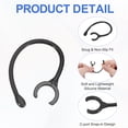 thumbnail image 3 of Uxcell 6 Pcs Replacement Ear Hooks (10.5mm/0.41 Inch, Black) - Soft Silicone Universal Small Ear Loop Clips Anti-Slip Earbuds Replacement for Single-Ear Bluetooth Headset, 3 of 6