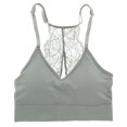 thumbnail image 3 of Marilyn Monroe Women's Lace Racerback Bralette 2 Pack - Army Green & Black - Small, 3 of 6