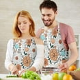 thumbnail image 3 of Pioneer Flower Floral Print Pattern Apron-Garden Aprons for Women with Pockets-Cotton Linen Waterproof Kitchen Cooking Gardening Aprons Adjustable for Kitchen,Cooking,BBQ and Salon 33x27 Inch, 3 of 7
