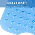 thumbnail image 5 of Bath and Shower Safety Mats 40x16 inch, Non Slip with Suction Cups for Bathroom Stall and Tub Floor, Extra Large and Machine Washable, Drain Holes Keep Bathtub Clean, Beige, 5 of 7