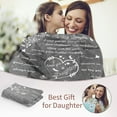 thumbnail image 6 of Daughter Blanket, Daughter Blankets From Mom Dad, Birthday Christmas Gifts For Daughter, I Love You Daughter Blanket Presents To Daughter, Daughter Soft Flannel Letter Throw Blanket " (Grey)(30"x40"), 6 of 7