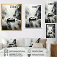 thumbnail image 4 of Designart "Race Car Tracks Grey Minimalist Speed I" Architecture Framed Wall Art - Modern Grey Race Tracks Hallway Framed Wall Art Decor, 4 of 6