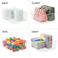 thumbnail image 3 of mDesign Metal Wire Food Organizer Basket, Built-In Handles, 4 Pack, White, 3 of 7