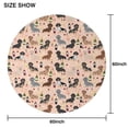 thumbnail image 6 of Black Cute Dachshund Dog and Wine Round Tablecloth 60"x60",Wrinkle Wipeable Table Cloth for Kitchen Dining Room Picnic Patio Party, 6 of 6