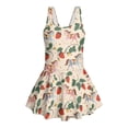 thumbnail image 4 of Xixirimido Unicorn Strawberry Print Girls One Piece Swimsuits Sleeveless Swim Dress for Girls Skirted Bathing Suit Hawaiian Skirt Swimwear UPF 50+ Sun Protection, 10-11 Years, 4 of 7